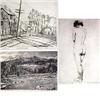 Image 2 : Branson Stevenson (1901-1989) Collection of 1 original sketch & 9 etchings. "Primitive Area - Nor…