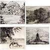 Image 3 : Branson Stevenson (1901-1989) Collection of 1 original sketch & 9 etchings. "Primitive Area - Nor…