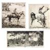 Image 4 : Branson Stevenson (1901-1989) Collection of 1 original sketch & 9 etchings. "Primitive Area - Nor…