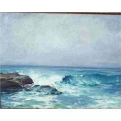 Joseph Henry Sharp (1859-1953). Oil. "La Jolla Breakers." 14" x 18". Estimate $10,000-$15,000.…