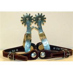 Crockett Silver Mounted Spurs. Mustache pattern. Estimate $600-$800.…