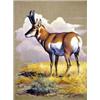 Image 1 : Elmer Sprunger (b.1919). Oil on canvas. "Antelope." 9.5" x 7.75". Estimate $750-$1,000.…