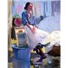 Image 1 : Donald "Putt" Putman (b.1929). Oil on board. "Washer Woman." 22" x 18". Estimate $1,500-$2,000.…