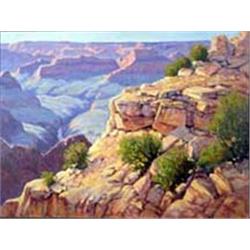 John Jones. Oil on canvas. Canyon. 18  x 24 . Estimate $1,500-$2,000.…