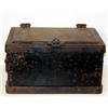 Image 1 : Antique Iron Strong Box. 12" x 8.5" x 7". Estimate $500-$600.…