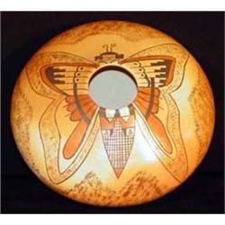 Hopi Polychrome Seed Jar by Vernida Polacca Nampeyo with butterfly design. 7  diameter. Estimate …