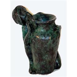 Elsie Palmer Payne (1884-1971). Bronze sculpture. Man with urn. #29/50. Elsie was married to Cali…