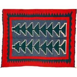 Navajo Indian Germantown Weaving. 58" x 46". Estimate $7,500-$10,000.…