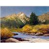 Image 1 : Robert Wood (1889-1979). Oil on canvas. "Teton Area." 18" x 24". Estimate $7,000-$10,000. …