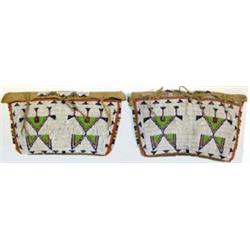 Rare Pair of Sioux Indian Miniature Possible Bags. Excellent condition. From Northern Wyoming col…