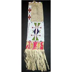 Sioux Indian Beaded & Quilled Pipe Bag. Ex Harold Ickes collection - Secretary of the Interior un…