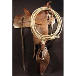 Visalia Fully Tooled Saddle. Owned & used by CAA artist John Hampton. From the John Hampton estat…