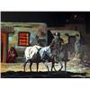 Image 1 : Roy Kerswill (1925-2002). Oil on canvas. "Trader Hitting Town". 30" x 40". Estimate $4,000-$5,000…