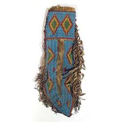 Northern Plains Indian Beaded Hide Knife Sheath. 19th century. Ex Harold Ickes collection - Secre…