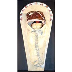 Ute Indian Beaded Cradle Board With Doll, circa 1920's. Excellent condition. Estimate $3,000-$4,0…