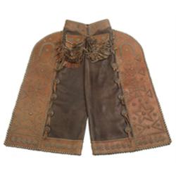 Fabulous Heavily Studded 2 Tone Chaps. Silver buckle. As fine as you could want. Estimate $6,000-…