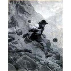 George E. Varian (1865-1923). Gouache. "The Artful Dodger" Ex Otha Wearin collection. Framed & ma…