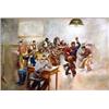 Image 1 : "Whooping It Up In The Old Saloon". Unsigned oil on canvas. Ex Otha Wearin collection. Wonderful …