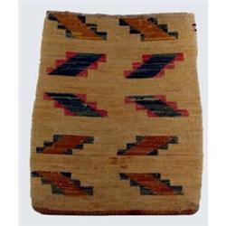 Corn Husk Bag. Nice designs on both sides. Excellent condition. 15" x 12.5". Estimate $750-$1,000…