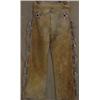 Image 1 : Quilled & Fringed Metis Deer Hide Pants. 19th century. Excellent condition. Estimate $2,000-$3,00…