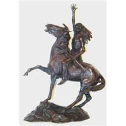 Ernest Berke (b.1921). Bronze sculpture. "Rallying His Warriors." #2/20. With limited edition boo…