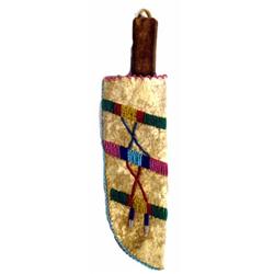 Sioux Indian Partially Beaded Knife Case. 8" long. Estimate $750-$1,000…