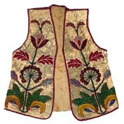 Blackfeet Indian Man's Size Beaded Vest. 21" x 17". Estimate $1,500-$2,000.…