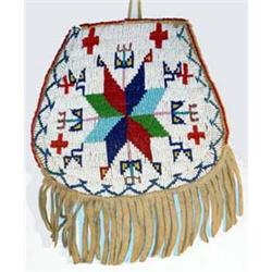 Sioux Indian Beaded Bag. circa 1930's. Excellent condition. 6.5" x 7.5". Estimate $750-$1,000.…