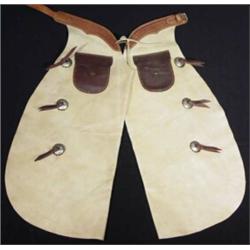 Batwing Chaps Made By Powder River. Excellent condition. Estimate $1,000-$1,500.…