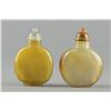 Image 2 : Two Agate Pebble Snuff Bottles Buddha and Goldfish