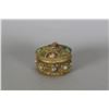 Image 2 : Chinese Silver Gilt Hardstone Cosmetics Box