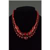 Image 1 : Set of Two Fine Chinese Red Coral Carved Necklaces