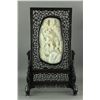 Image 1 : Chinese Fine White Jade Carved Screen