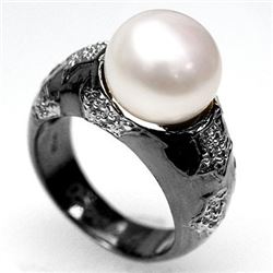 9.45 Ct Pearl & Diamond Ring