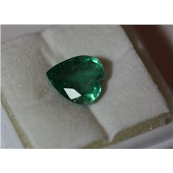 Natural Heart Shape Emerald 2.46 cts - no Treatment