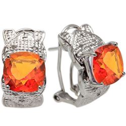 Natural Azotic 3.95 carats & Diamond Earrings