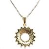 Image 2 : Blue & white Diamond solid Gold Pendant