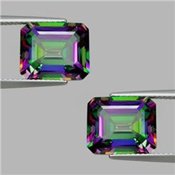 Natural Rainbow mystic Topaz Pair 14.45 cts