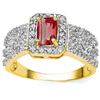 Image 1 : Persian Red Garnet & Diamond Ring