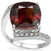 Image 2 : Natural Garnet & Diamond Ring 7.10 carats