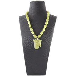 Natural Stone Lemon Jade Necklace