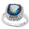 Image 1 : Natural Ocean Mystic & Diamond Ring 4.14 carats