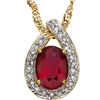 Image 1 : Genuine Diamond & Ruby 3.02 carats Pendant