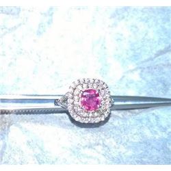 Stunning Kashmir Sapphire Diamond & Gold Ring - GRS