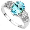 Image 1 : Natural Topaz & Diamond Ring