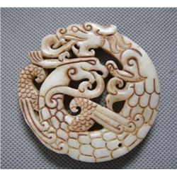 Hand Craved Jade Dragon Pendant