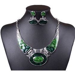 Tibet Silver Necklace Set with Earrings