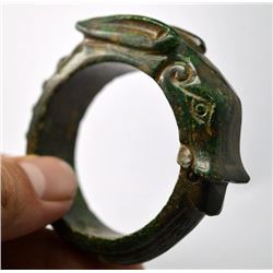 Antique Jade hand carved Dragon Bracelet