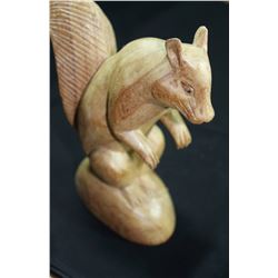 Hand Carved Wooden Squirrel