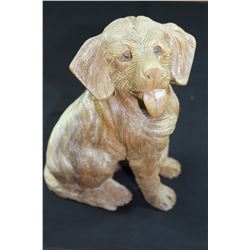Hand Carved Wooden Puppy